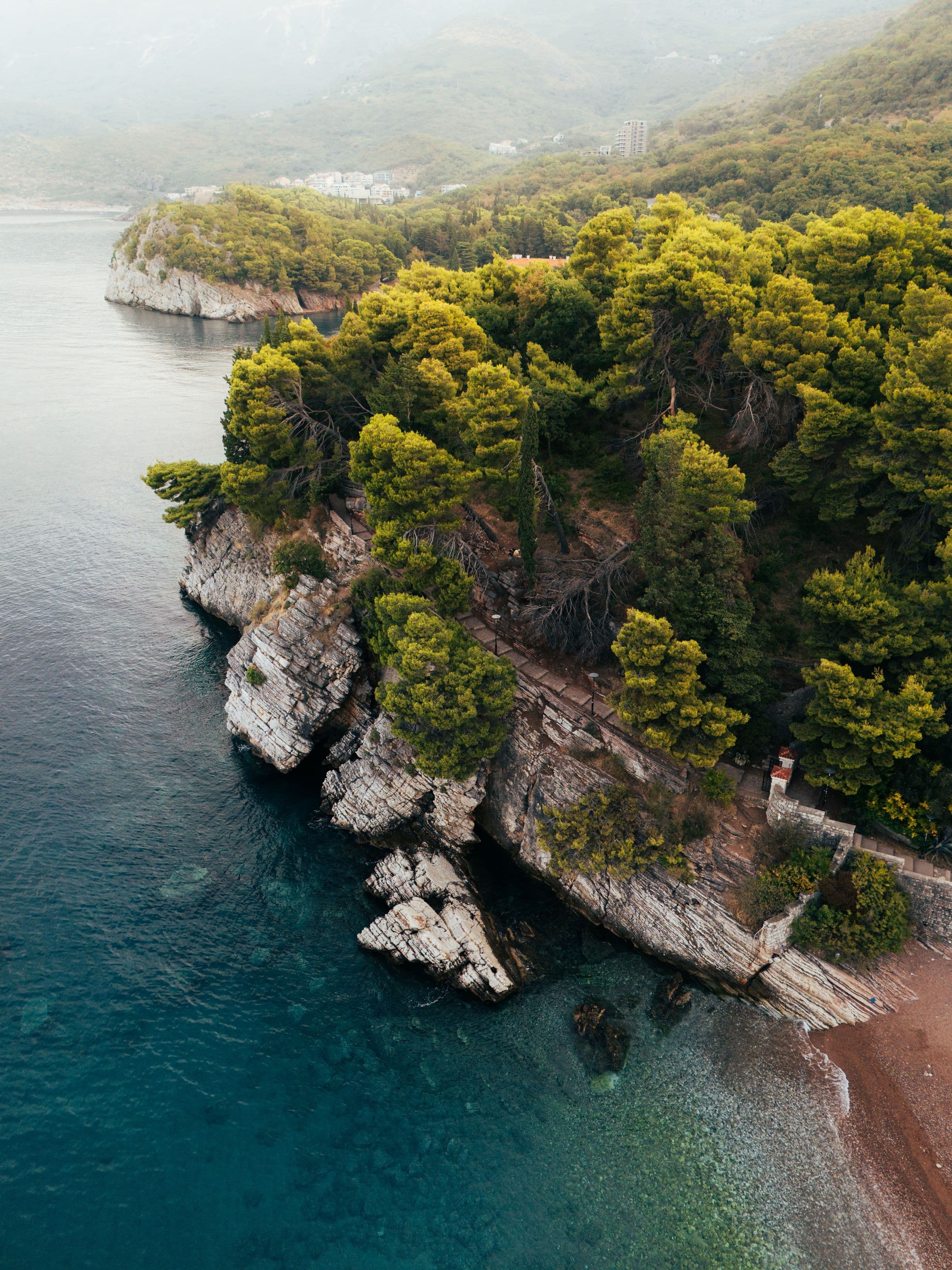The Montenegro coast near Mamula Island